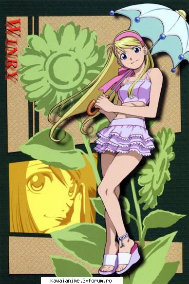 winry rockbell uinrī a childhood friend of edward and alphonse elric, lives with her pinako