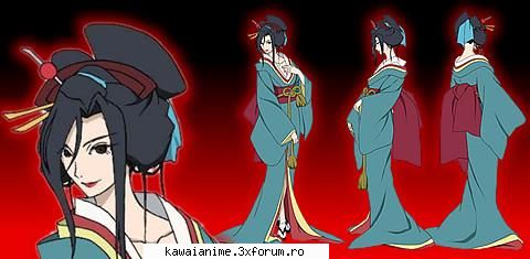 hone onna is ai's third companion, and she often takes the form of a woman in a kimono with its obi